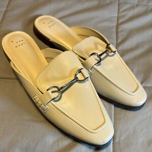 A New Day Cream Slip-On Mules with Silver Accent